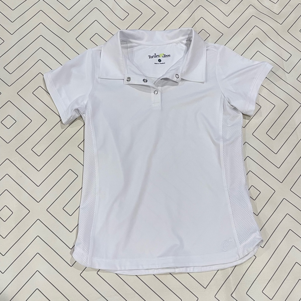 Turtles & Tees White Polo